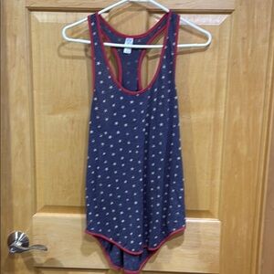 Alternative earth Navy Star Tank with Red Trim size L